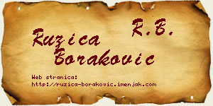 Ružica Boraković vizit kartica